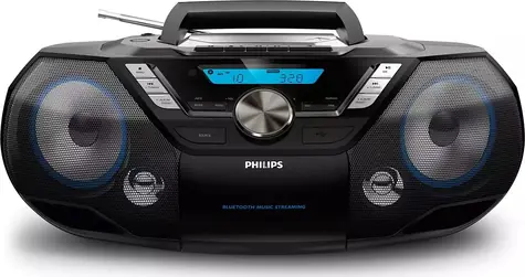 Philips AZB798T/12 schwarz / Radio / CD / FM / DAB+ / BT / USB / 3,5 mm / 12 W Lautsprecher