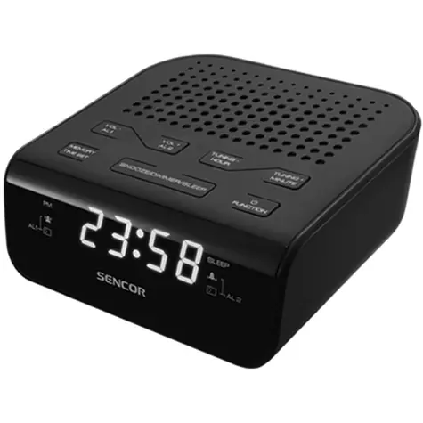 Sencor SRC 136 B schwarz / Uhrenradio / UKW 