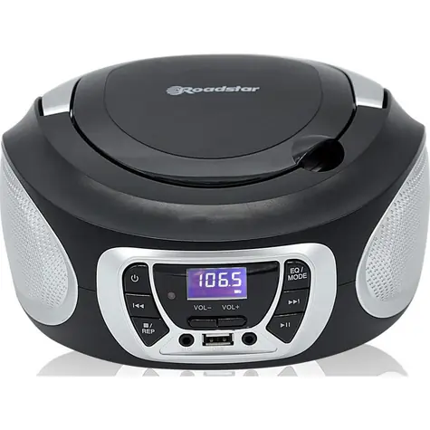 ROADSTAR CDR-365U/SL schwarz / Radio mit CD-Player / UKW / PLL / CD / MP3 / 3,5 mm / USB  