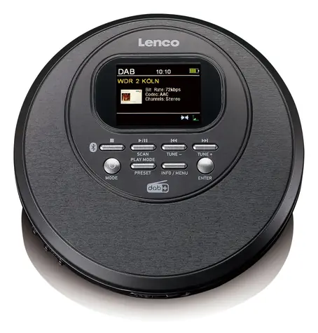 LENCO CD-500BK schwarz / Tragbarer CD-Player / MP3 / DAB+ / UKW / 3,5 mm