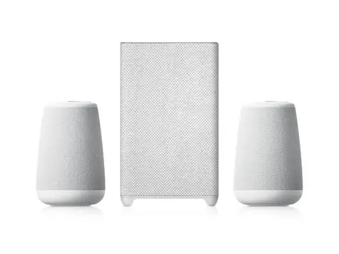 Homatics Sound&Sound 2.1 weiß / Kabellose Lautsprecher + Subwoofer / Dolby Audio / Bluetooth 5.0