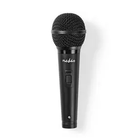 Nedis Kabelmikrofon Schwarz / Niere / Dynamisch / 5,00 m / 80 Hz - 13 kHz / 600 Ohm / -72 dB / Ein-/Ausschalter