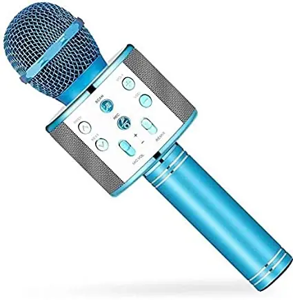 Ganz neu - Eljet Karaoke Mikrofon Globe blau / brandneu