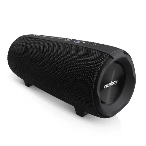 Niceboy Titan 4 schwarz / Tragbarer Bluetooth-Lautsprecher / 50 W / 3,5 mm Klinke / USB / microSD / BT 5.3