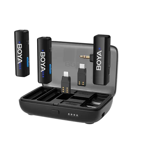 Boya BOYALINK V2.0 schwarz / Ansteckmikrofon / Lightning & USB-C