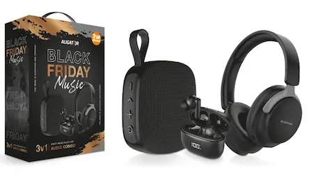 Aligator AUDIO COMBO 3in1 / Aligator Pods PRO 3, Aligator P10 Kabelloser Lautsprecher, Aligator BH193 Kabellose Kopfhörer