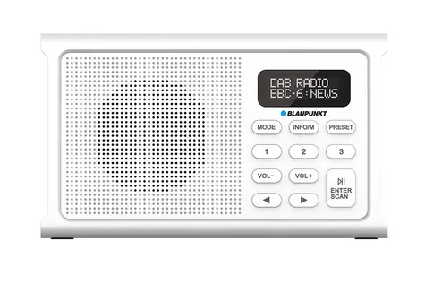Blaupunkt DR3BWH weiß / Radio / DAB+ / FM / RDS / Bluetooth / 1800 mAh