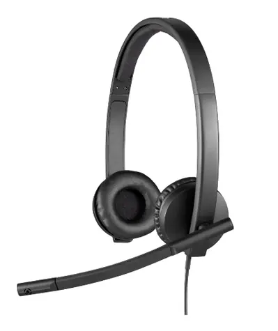 Logitech H570e schwarz / Headset mit Mikrofon / USB-A / 1,9 m Kabel / für Microsoft Teams