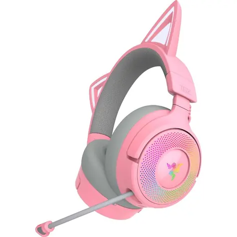 Razer Kraken Kitty V3 Pro pink / kabelloses Gaming-Headset / Mikrofon / 2,4 GHz / Bluetooth / RGB
