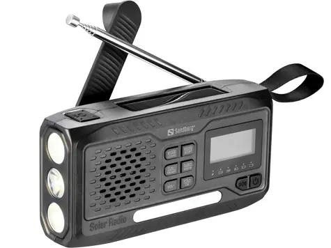Ausgepackt - Sandberg Survivor DAB-Radio All-in-1 4500 schwarz / FM + DAB / Powerbank 4500 mAh / Bluetooth-Lautsprecher / ausgepackt