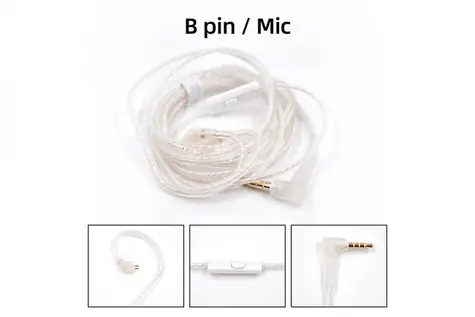 KZ versilbertes Upgrade-Kabel 2-PIN (B-Pin)