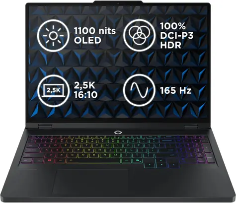 Lenovo Legion Pro 5 16AFR10 Schwarz / 16" WQXGA / AMD RYZEN 9 9955HX / 32 GB / 1 TB SSD / RTX 5070 8 GB / Windows 11H