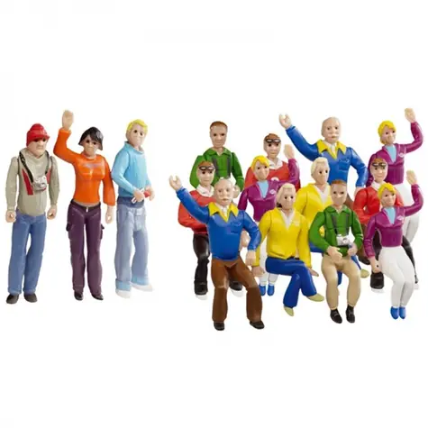 Carrera 21128 EVO | D132 | D124 - Figuren - Fans (3 stehend & 12 sitzend)
