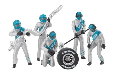Carrera 21133 EVO | D132 | D124 - Figuren - Mechanik weiß-blau