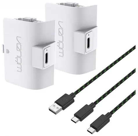 Venom VS2874 2 Stück weiß / Akku für Xbox S/X/One Controller / 2x 1100 mAh