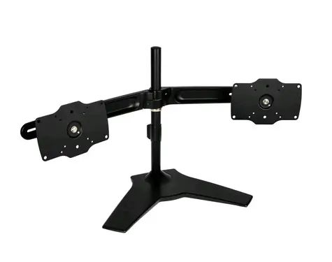 Silverstone ARM23BS-L Metallhalterung für zwei Monitore bis 32" schwarz / Vesa 75x75 & 100x100 / schwenkbar / 15 kg Tragkraft