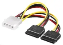 Gembird Stromkabel SATA / 15cm / 1x 5,25 auf 2xSATA