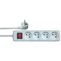 Solight Verlängerungskabel 4 Steckdosen - Länge 2 m - Schalter / SOLID