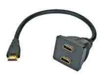 Wiretek Splitter HDMI M - 2x F-Anschlüsse