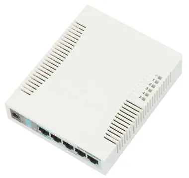 Mikrotik RB260GS / RouterBOARD / 5- Port -Gigabit- SMART Switch / SFP-Käfig / SwOS / Kunststoffgehäuse / Netzteil