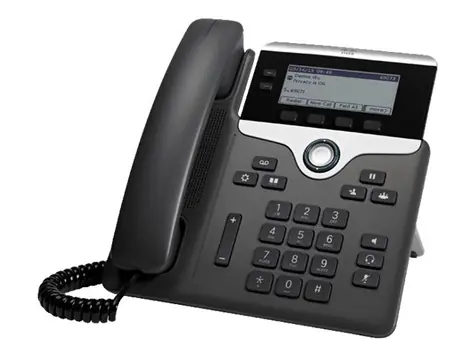 Cisco IP Phone 7821 (für Cisco UC Manager gedacht) schwarz / VoIP-Telefon / SIP / SRTP / 2 Leitungen