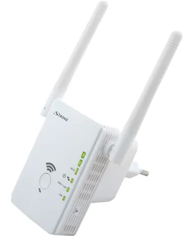 Strong Universal-Repeater 300 weiß / WLAN-Standard 802.11n / 300 Mbit/s / 2,4GHz / 2x LAN