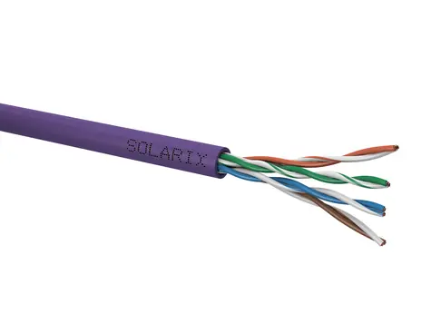 Solarix Installationskabel CAT5E 305m lila / Inneninstallation / LSOH-Mantel / ungeschirmt / Box