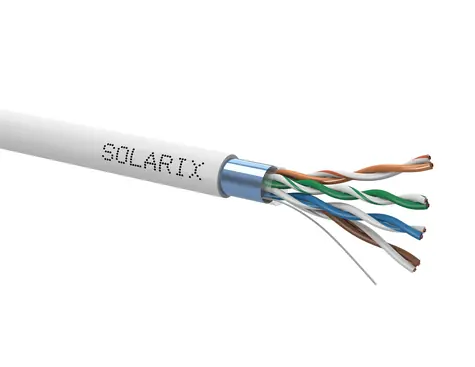 Solarix Installationskabel CAT5E FTP 305m grau / Inneninstallation / PVC-Mantel / geschirmt / Box