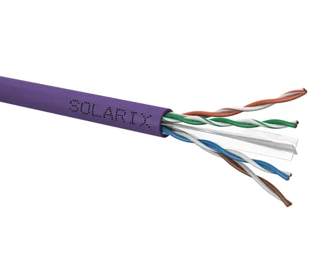 Solarix Installationskabel CAT6 500m lila / Inneninstallation / LSOH-Mantel / ungeschirmt / Spule