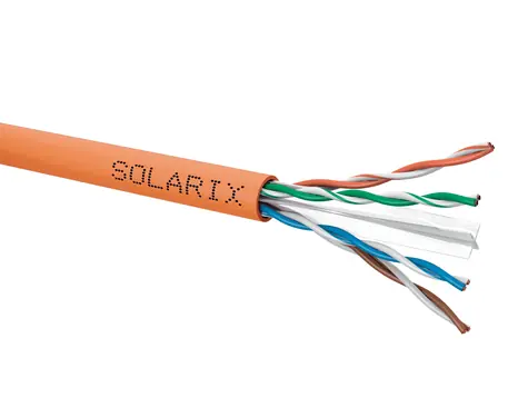 Solarix Installationskabel CAT6 500m orange / Inneninstallation / LSOHFR-Mantel / ungeschirmt / Spule