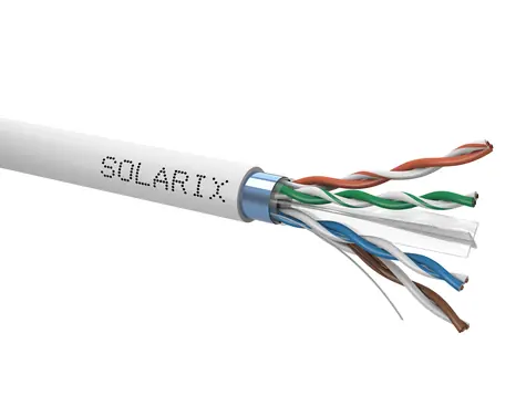 Solarix Installationskabel CAT6 FTP 500m grau / Inneninstallation / PVC-Mantel / geschirmt / Spule