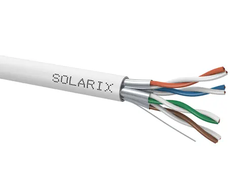 Solarix Installationskabel CAT6A STP 500m / Inneninstallation / LSOH-Mantel / geschirmt / Spule / grau