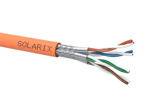 Solarix Installationskabel CAT7 SSTP 500m LSOH orange / Inneninstallation / LSOH-Mantel / geschirmt / Spule