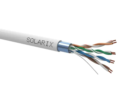 Solarix -Kabel CAT5E FTP 305 m / Inneninstallation / PVC-Mantel / geschirmt / Box / grau