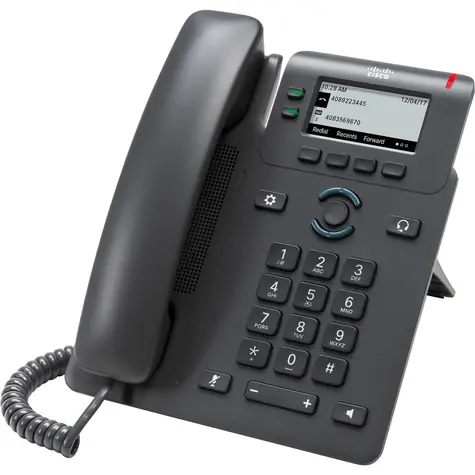 Cisco IP Phone 6821 schwarz / IP Phone / 2 Leitungen / PoE / LCD-Display