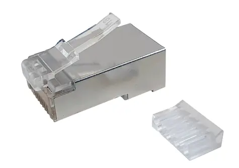 Solarix -Stecker RJ45 CAT6 STP für Kabel - 1 Stück / geschirmt / gefaltet