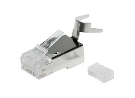 Solarix -Stecker RJ45 CAT6A STP für Kabel - 1 Stück / geschirmt / gefaltet