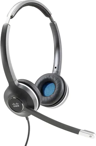 Cisco Headset 522 USB-A grau / Headset / beidseitiger Ohrhörer / Mikrofon / 3,5-mm-Klinkenstecker / USB-A-Adapter 