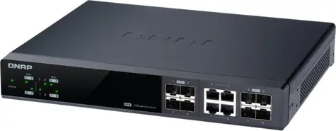 QNAP QSW-M804-4C / Desktop-Switch / 4X 10GbE SFP+ / 8 x 10GbE SFP+ und RJ45 kombiniert / QoS / VLAN