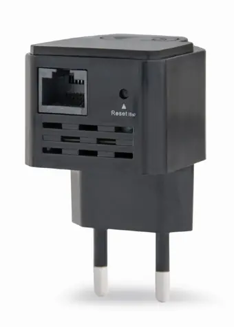 Gembird WNP-RP300-03-BK / WLAN-Repeater / 300 Mbit/s / 1x LAN / 802.11n / schwarz