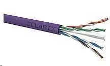 Solarix Installationskabel CAT6 100m lila / Inneninstallation / LSOH-Mantel / ungeschirmt / Box