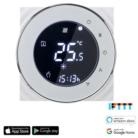 iQtech SmartLife GCLW-W weiß / WiFi-Thermostat für Heizkessel und Boiler mit potenzialfreier Schaltung