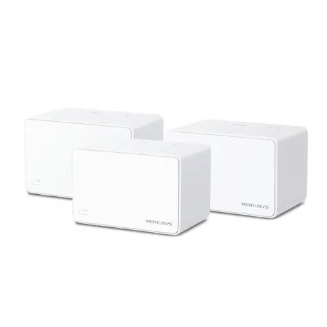 Mercusys Halo H80X (3 Stück) / Wi-Fi Mesh-System AX3000 / Dual-Band / 2,4 GHz - 574 Mbit/s / 5 GHz - 2402 Mbit/s / 3x GLAN