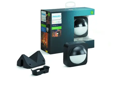 Philips Hue Outdoor Funk-Bewegungssensor schwarz / Winkel 160° / Reichweite 12m / IP54 / 2xAA /