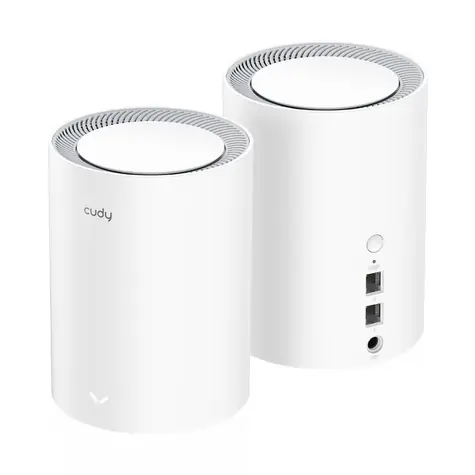 Cudy AX1800 Wi-Fi Mesh-System 2 Stück / Dual-Band / 2,4 GHz 574 Mbit/s / 5 GHz 1201 Mbit/s / 1x WAN 1x LAN RJ45