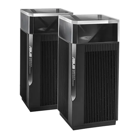 Asus ZenWifi Pro ET12 2 Stück schwarz / Router AX11000 / 2,4 GHz / 5 GHz / 1x WAN + 3x LAN
