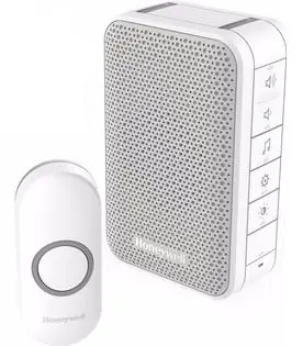 Honeywell Home DC313NP2 / Funk-Türklingel / Reichweite bis zu 150 m / 6 Melodien