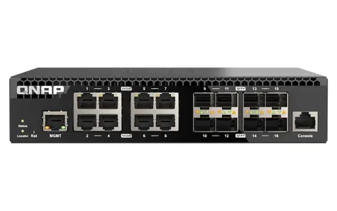 QNAP QSW-M3216R-8S8T / Managed Switch / 8x 10GbE RJ45 / 8x 10GbE SFP+