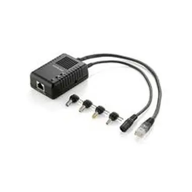 Ausgepackt - LevelOne 10/100 Mbit/s PoE-Splitter zur Aufteilung von Daten und Strom / ausgepackt