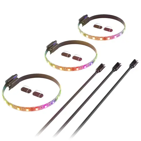 Hyte LS10 LED-Streifen x 3 schwarz / LED-Streifen / 20x LED / NEXUS Link